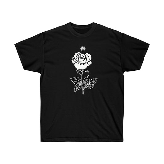 Bleeding Black Rose shirt Soft Grunge Clothes, Aesthetic Shirt, Alternative Clothing, Edgy Outfit, Pastel Goth Gift, Emo, E-boy, E-girl Japan
