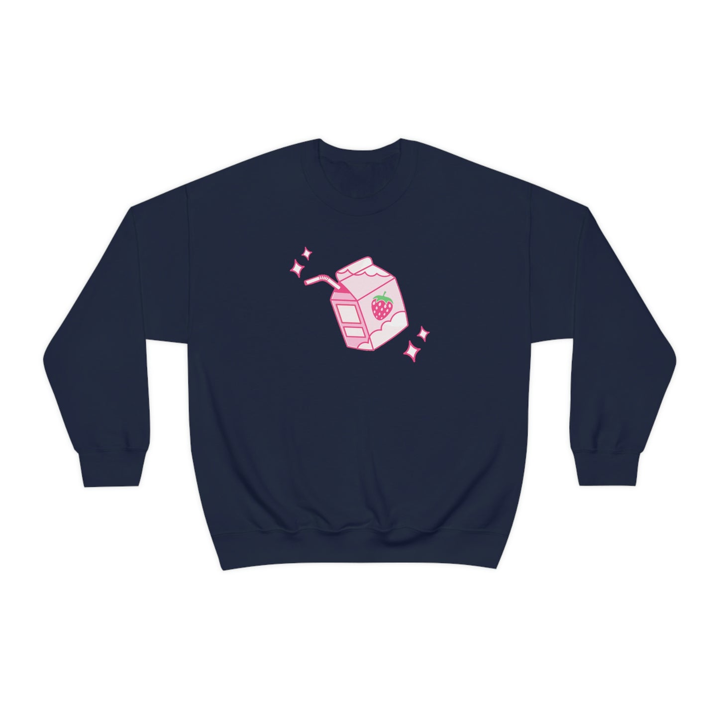 Strawberry Milk Sweatshirt Kawaii Anime Kawaii Clothing Kawaii Anime Japanese Hoodie Harajuku Clothing Aesthetic Cute Gift