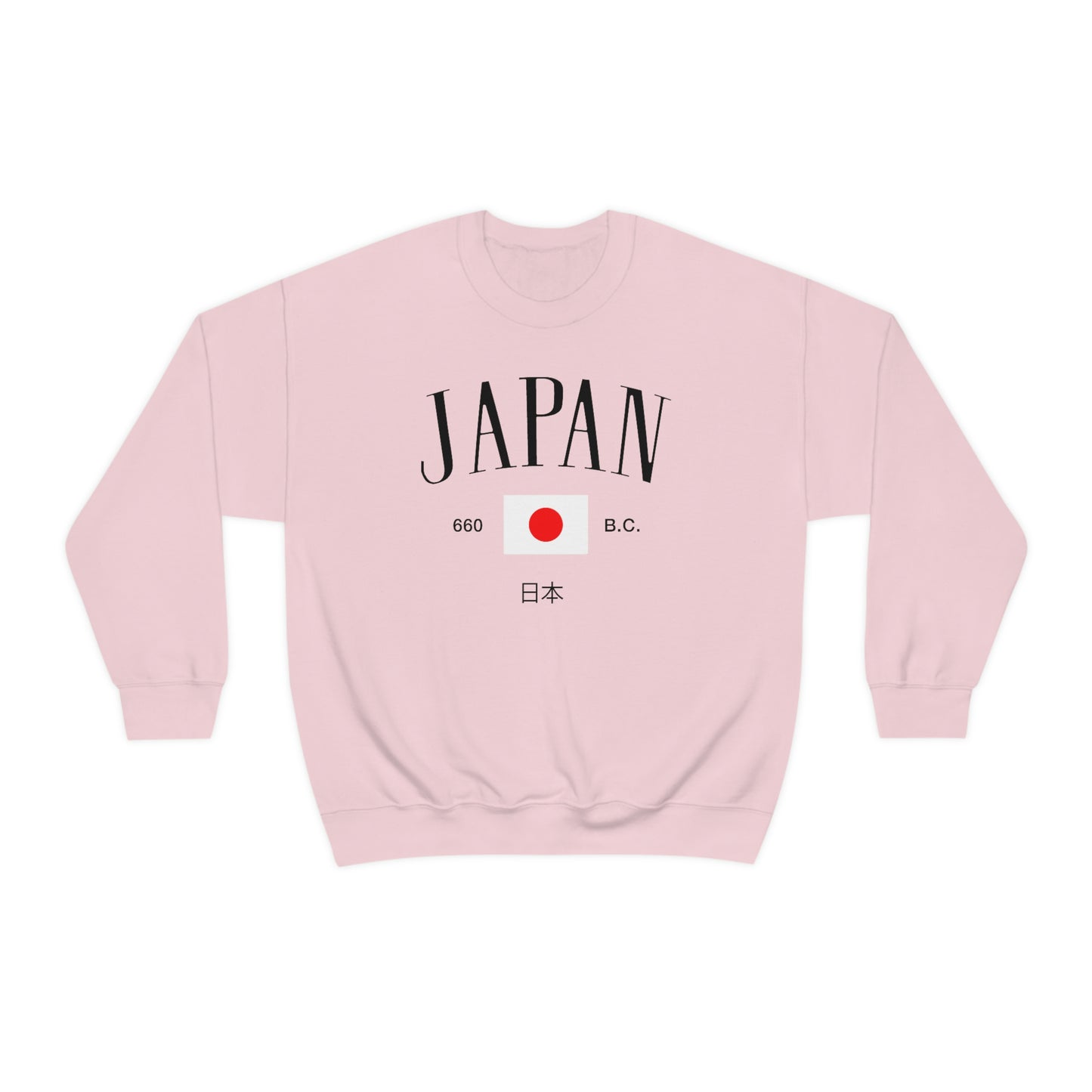 Japan Sweatshirt Tokyo Japanese Flag Soft Comfortable Crewneck Pullover Unisex 90s College style