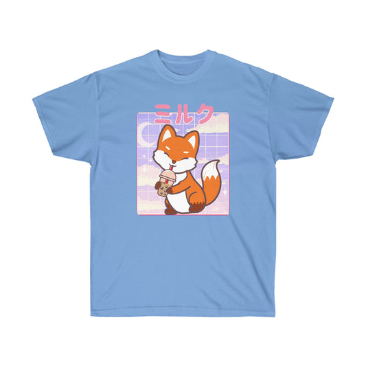 Kawaii Fox shirt Cute Chibi Japanese Yume Kawaii shirt Boba Tea Kawaii clothing T-shirt clothing Fairy kei