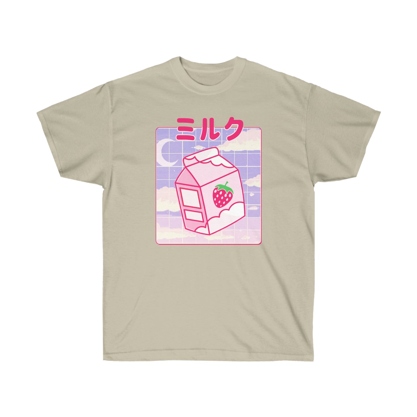 Kawaii milk t-shirt Japanese 90s Aesthetic t-shirt Kawaii Anime Strawberry Milk Shake shirt T-shirt for Japan lovers Cute gift anime fan