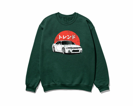 Japanese JDM Car sweatshirt Anime Initial Mazda RX7 Streetwear Pullover sweater