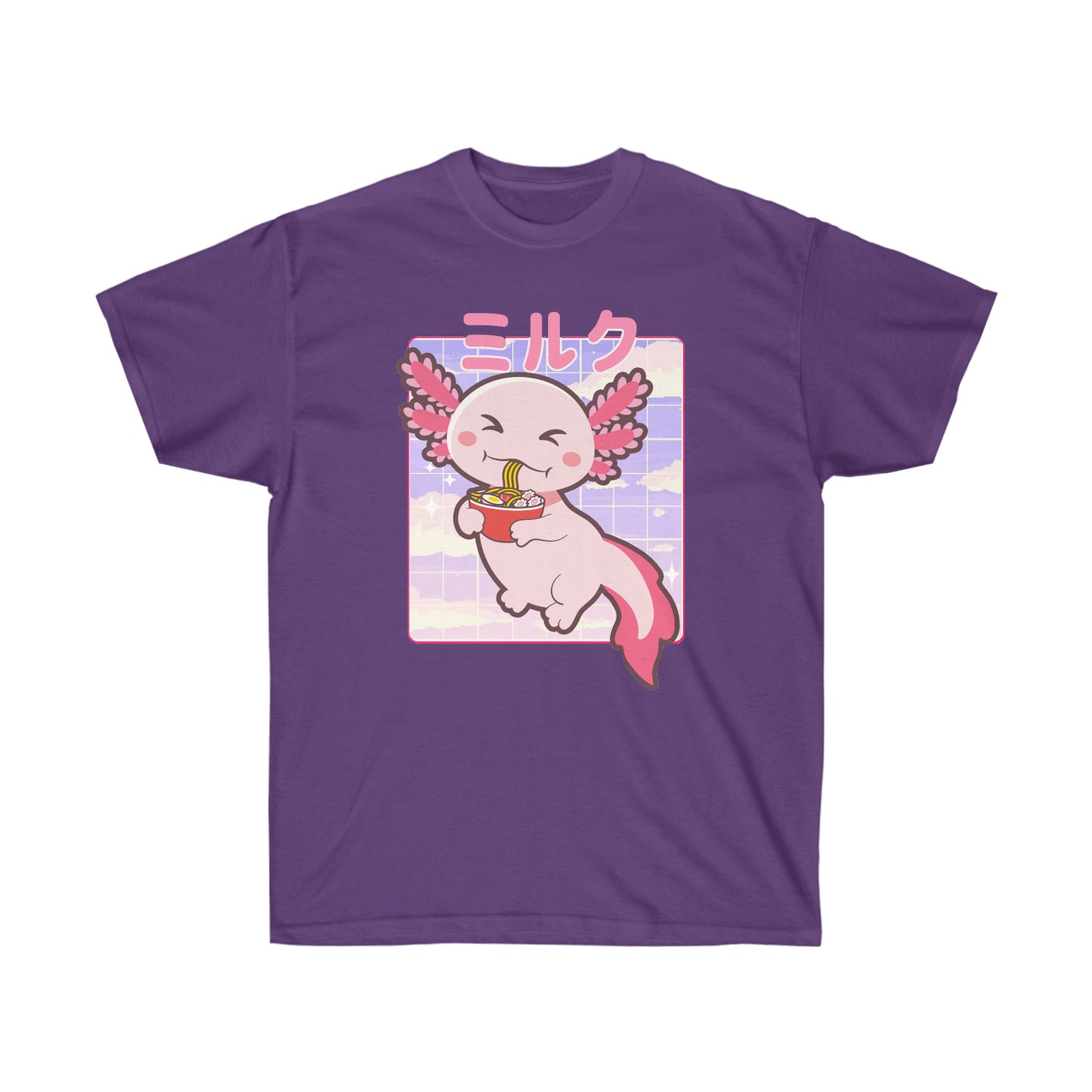 Kawaii Axolotl shirt Ramen Cute Chibi Japanese Yume Kawaii shirt Boba Tea Kawaii clothing T-shirt clothing Axolotls pocket