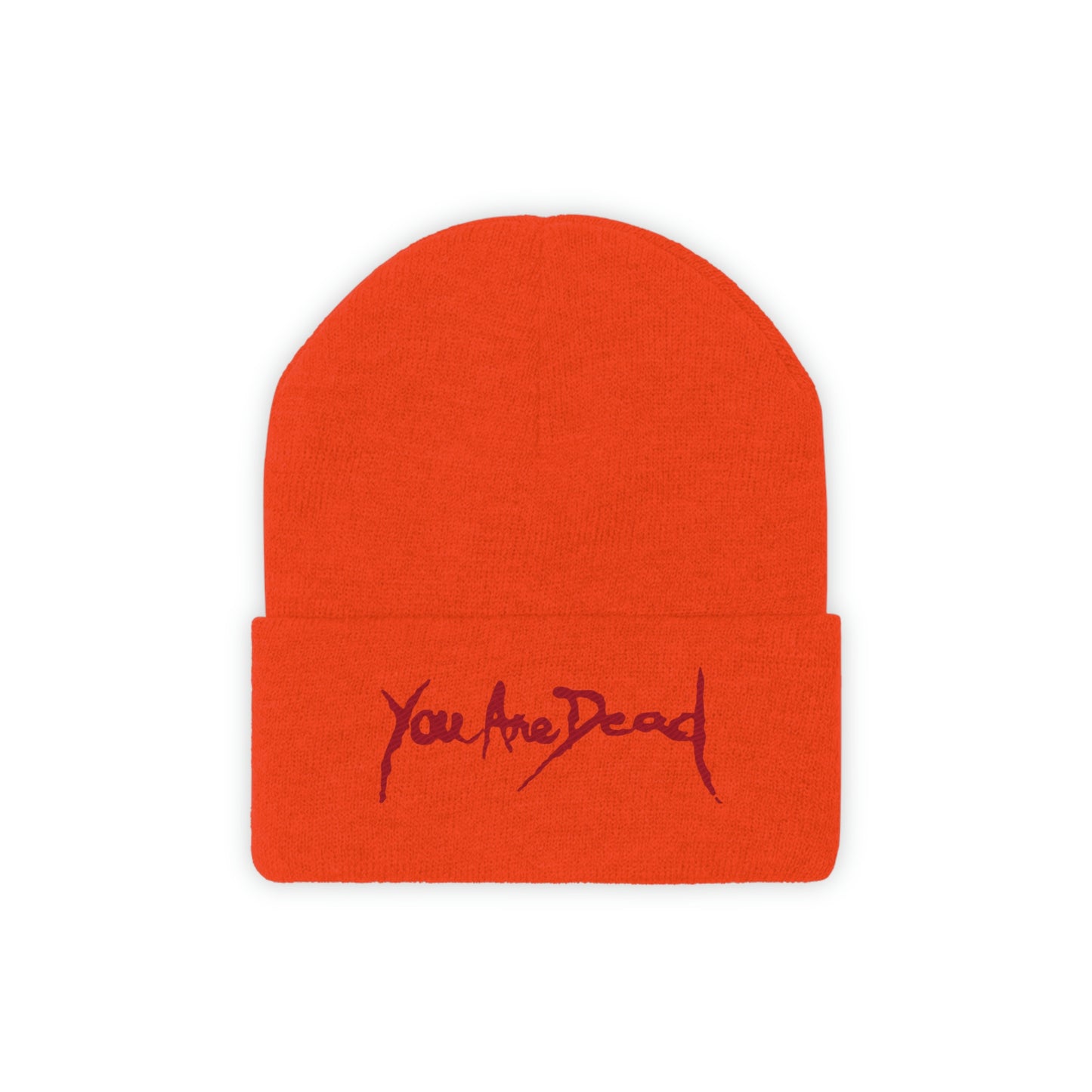 You are dead Resident Embroidered Beanie Embroiderry