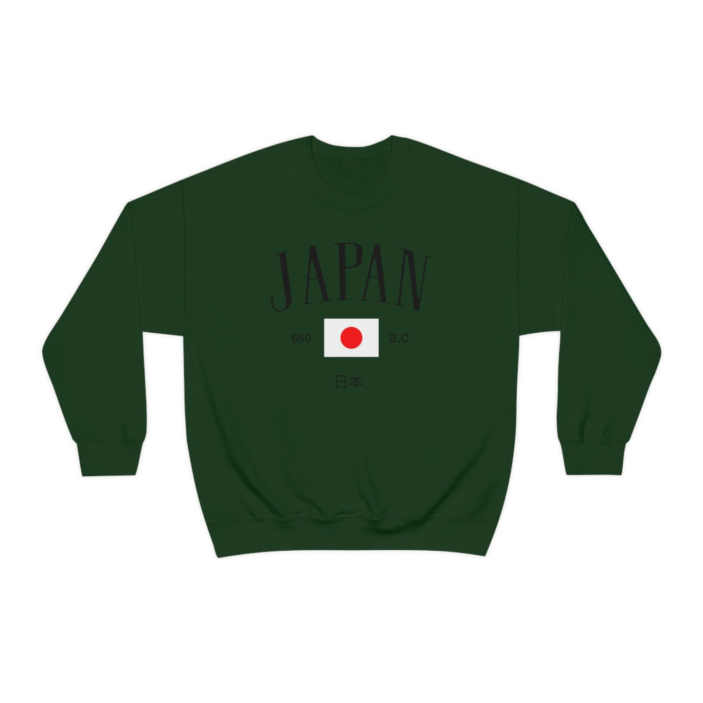 Japan Sweatshirt Tokyo Japanese Flag Soft Comfortable Crewneck Pullover Unisex 90s College style