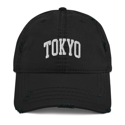 Tokyo Japan College Style Vintage Inspired Distressed Dad Hat