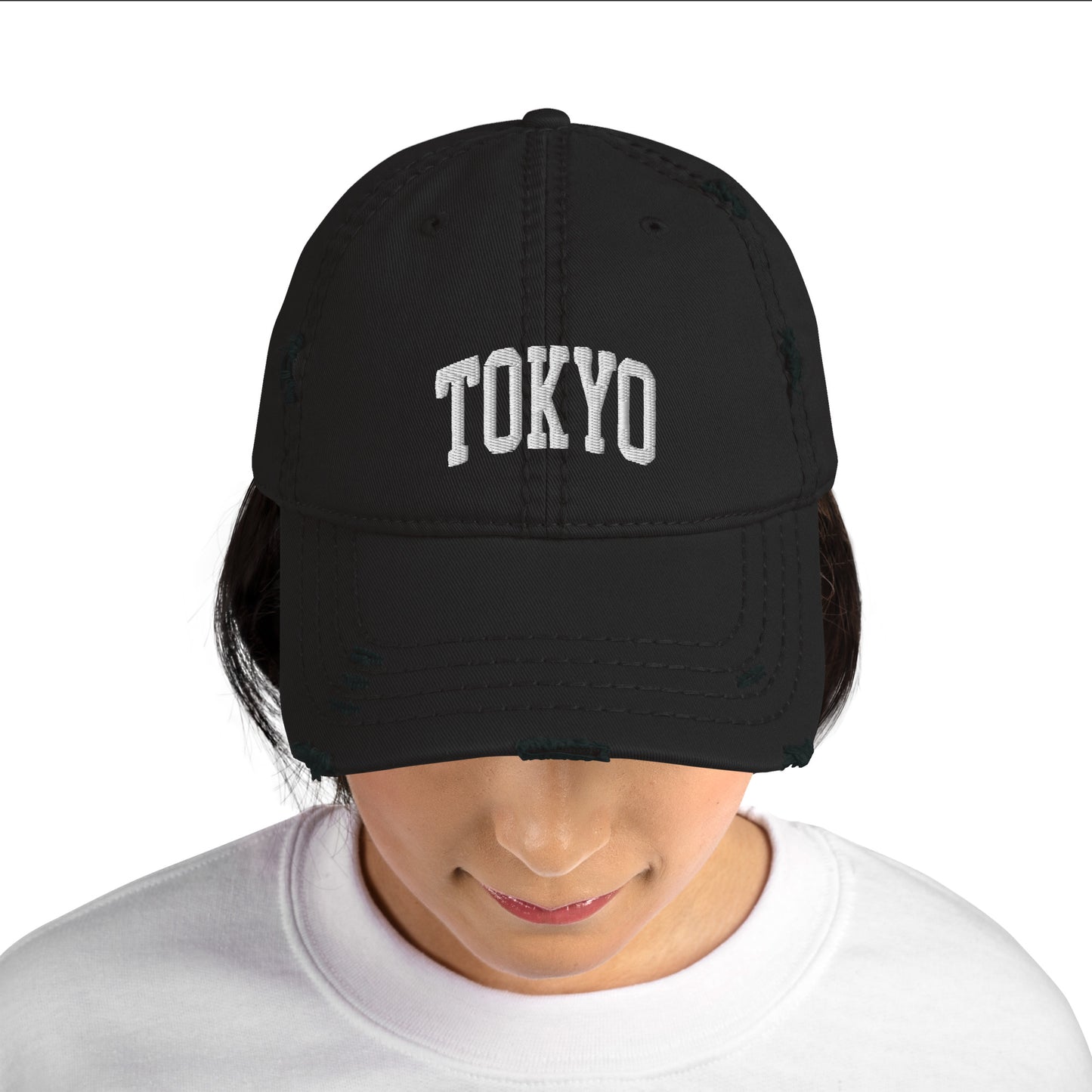 Tokyo Japan College Style Vintage Inspired Distressed Dad Hat