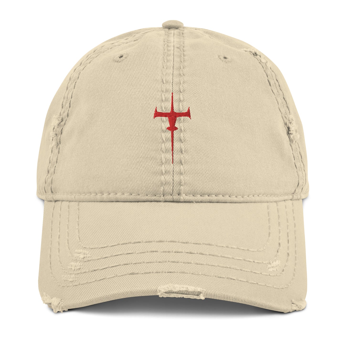 Anime Space Ship Embroidered Distressed Dad Hat