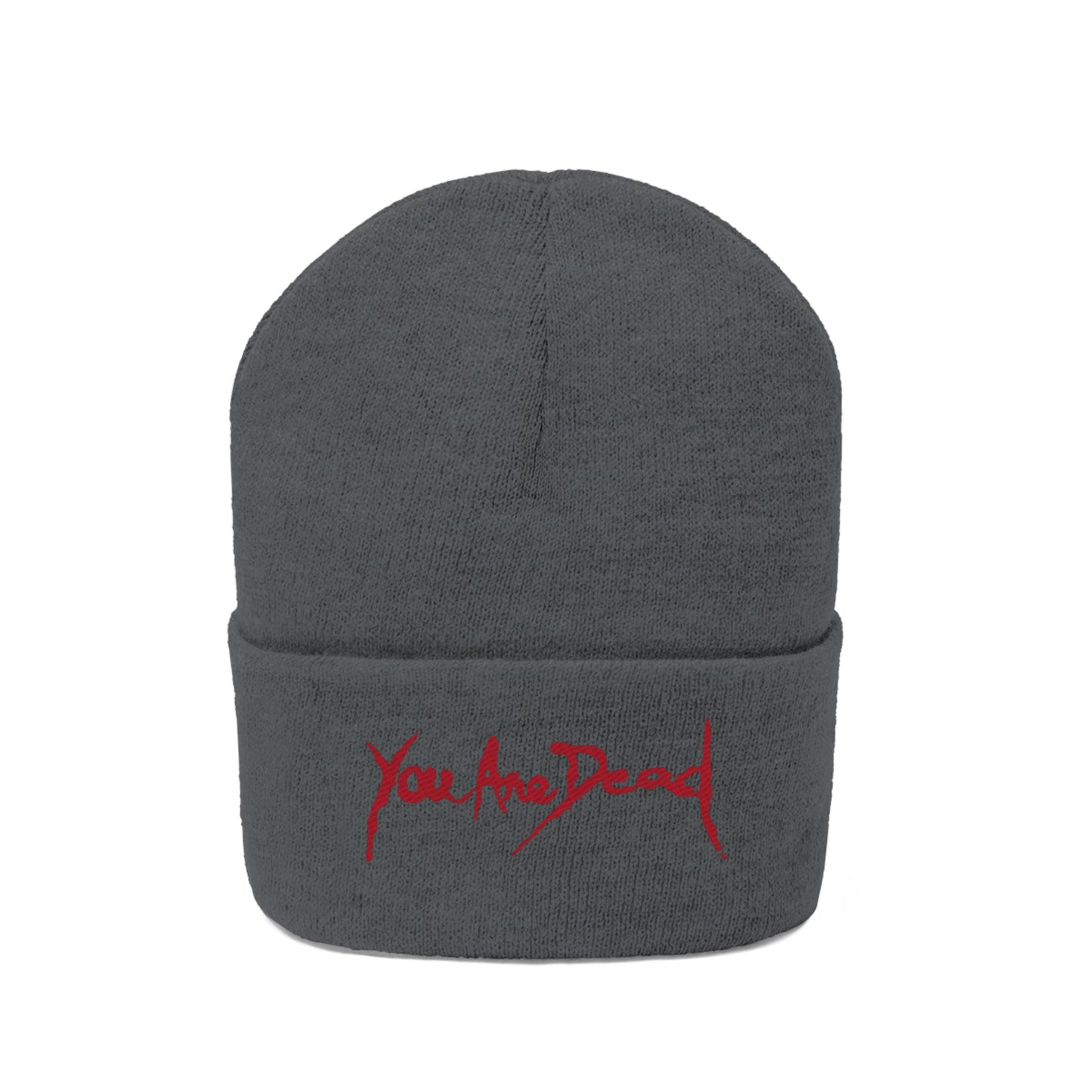 You are dead Resident Embroidered Beanie Embroiderry