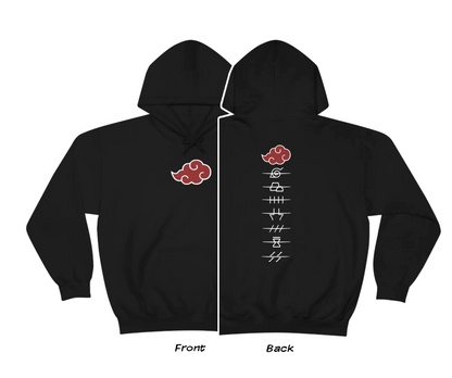 Red Cloud Front and back Japanese Hoodies Akatski Cloud Symbol Women Men Hoodie