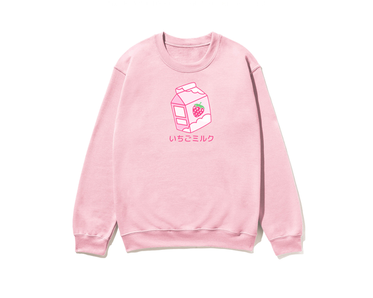 Strawberry Milk Sweatshirt Cute Gift Aesthetic Kawaii Clothing
