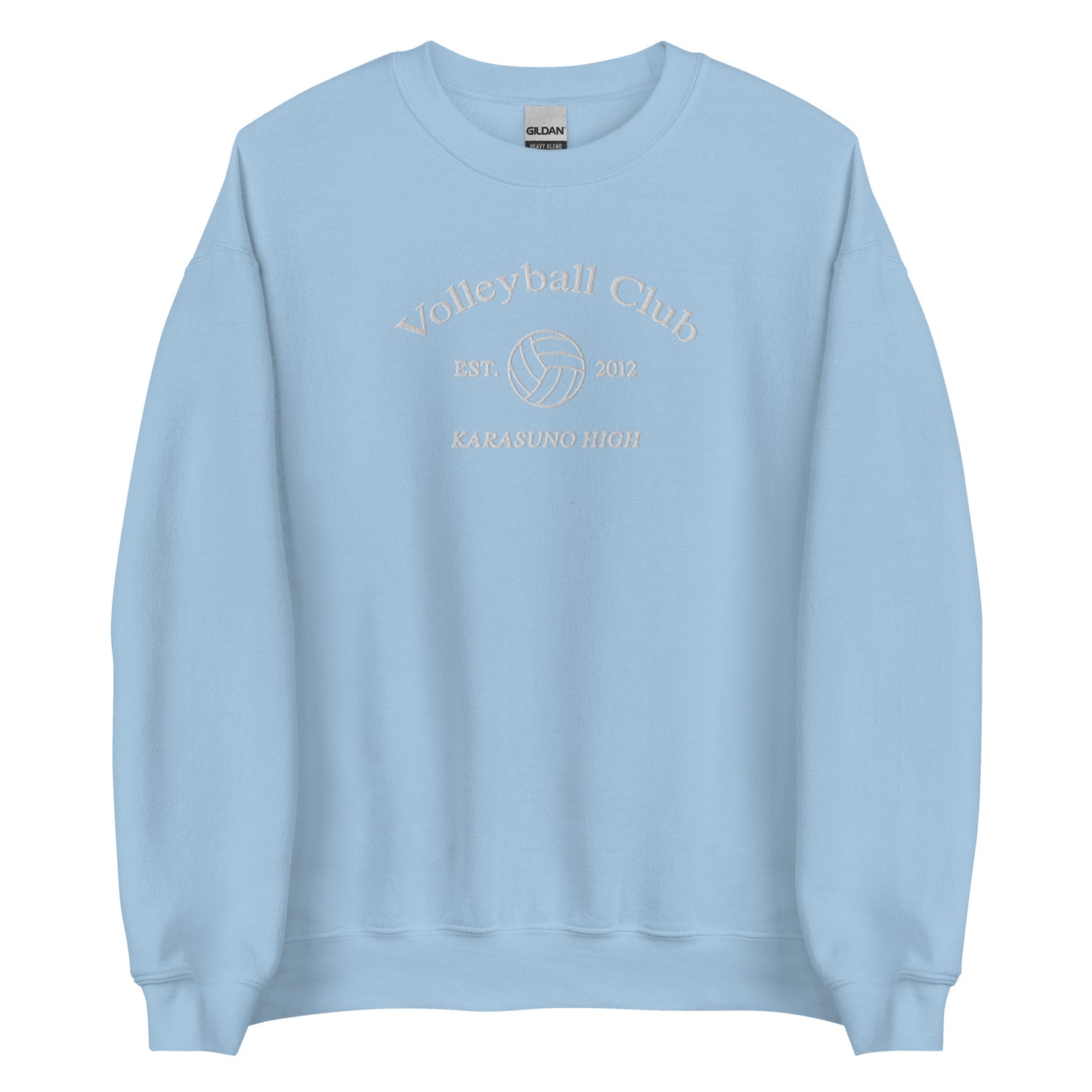 Karasun Volleyball Club Crewneck College Sports Sweatshirt Embroidered Subtle Anime Merch Sweater