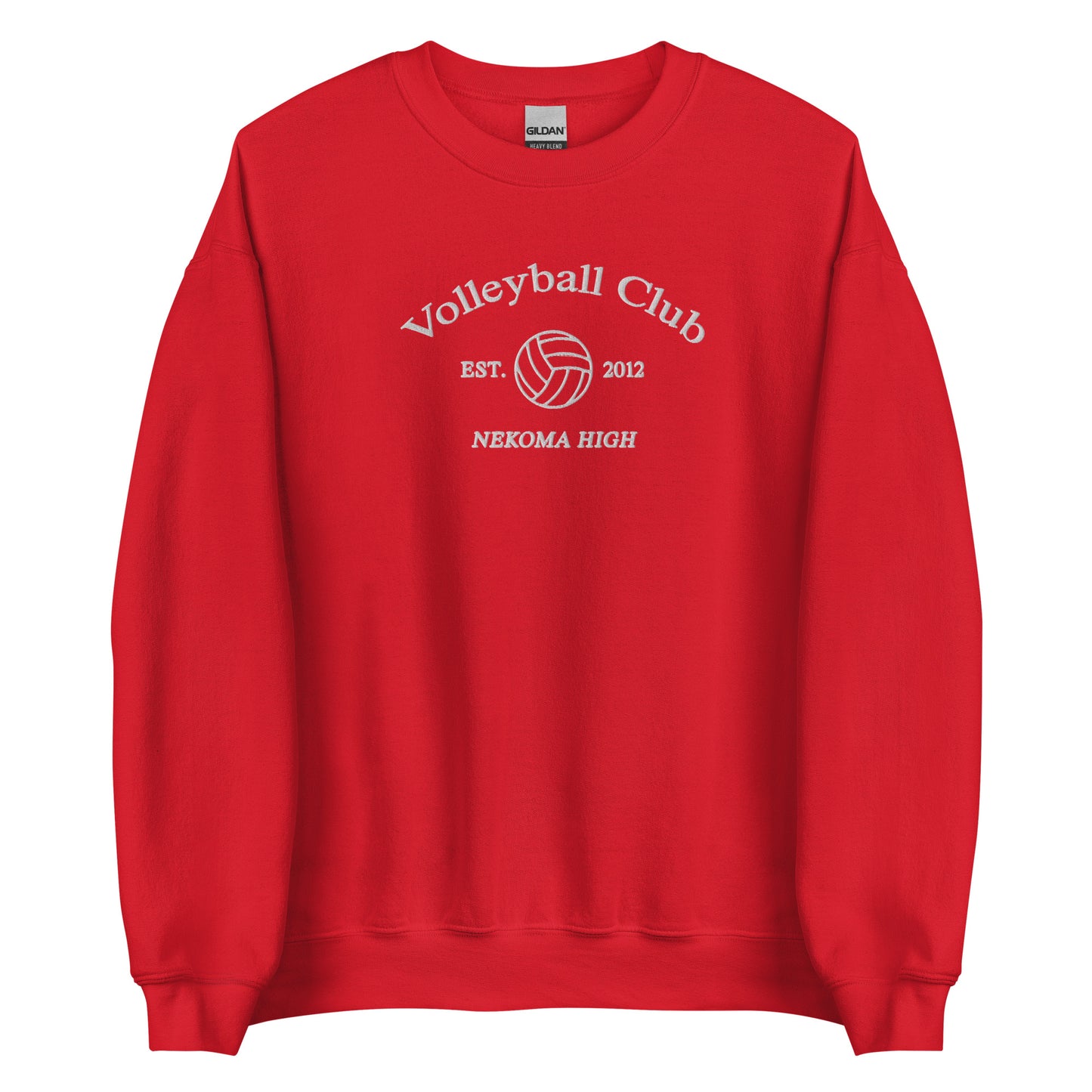Nekomas Volleyball Club Crewneck College Sports Sweatshirt Embroidered Subtle Anime Merch Sweater
