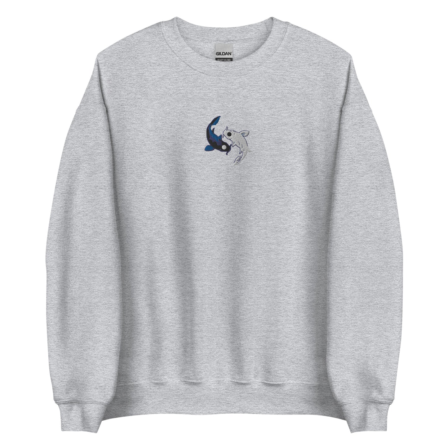 Koi fishes yin yang embroidered Embroiderry Sweatshirt Moon Spirit Oasis