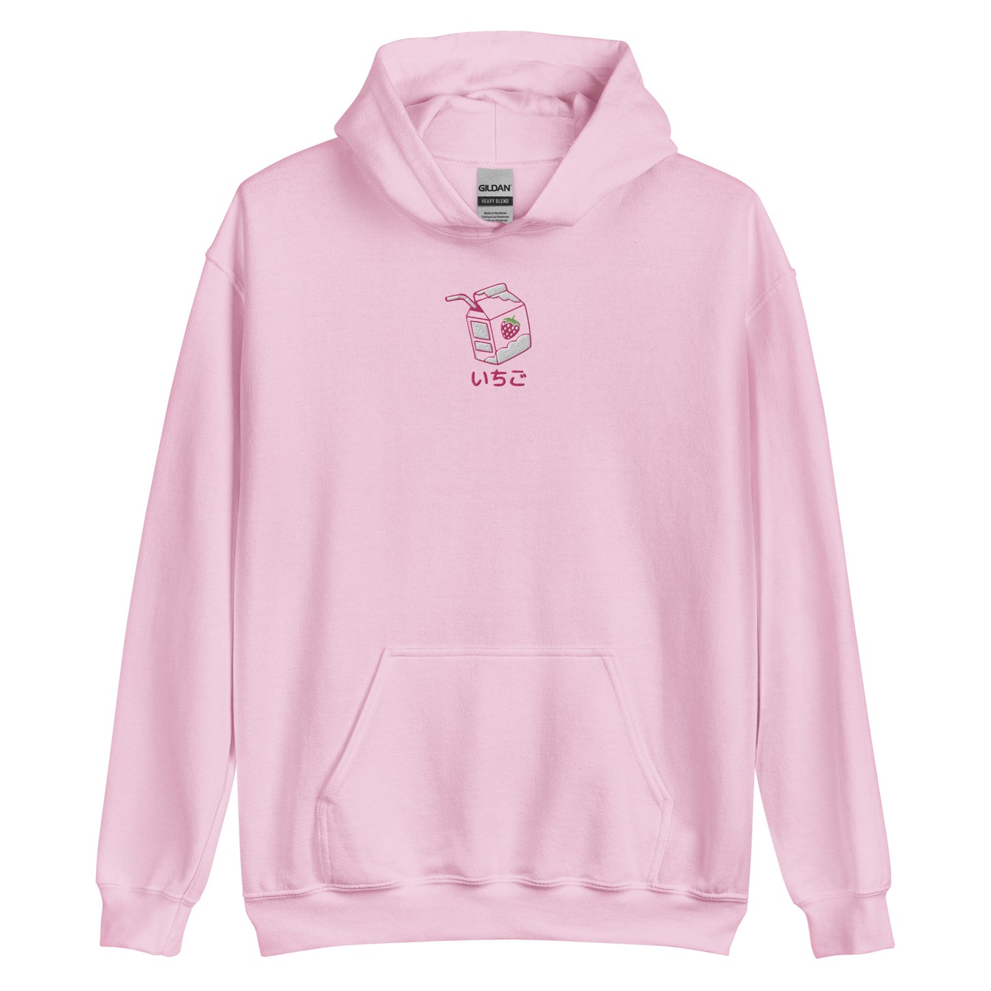 Strawberry Milk Embroidered Hoodie kawaii crewneck harajuku yume twitch stream