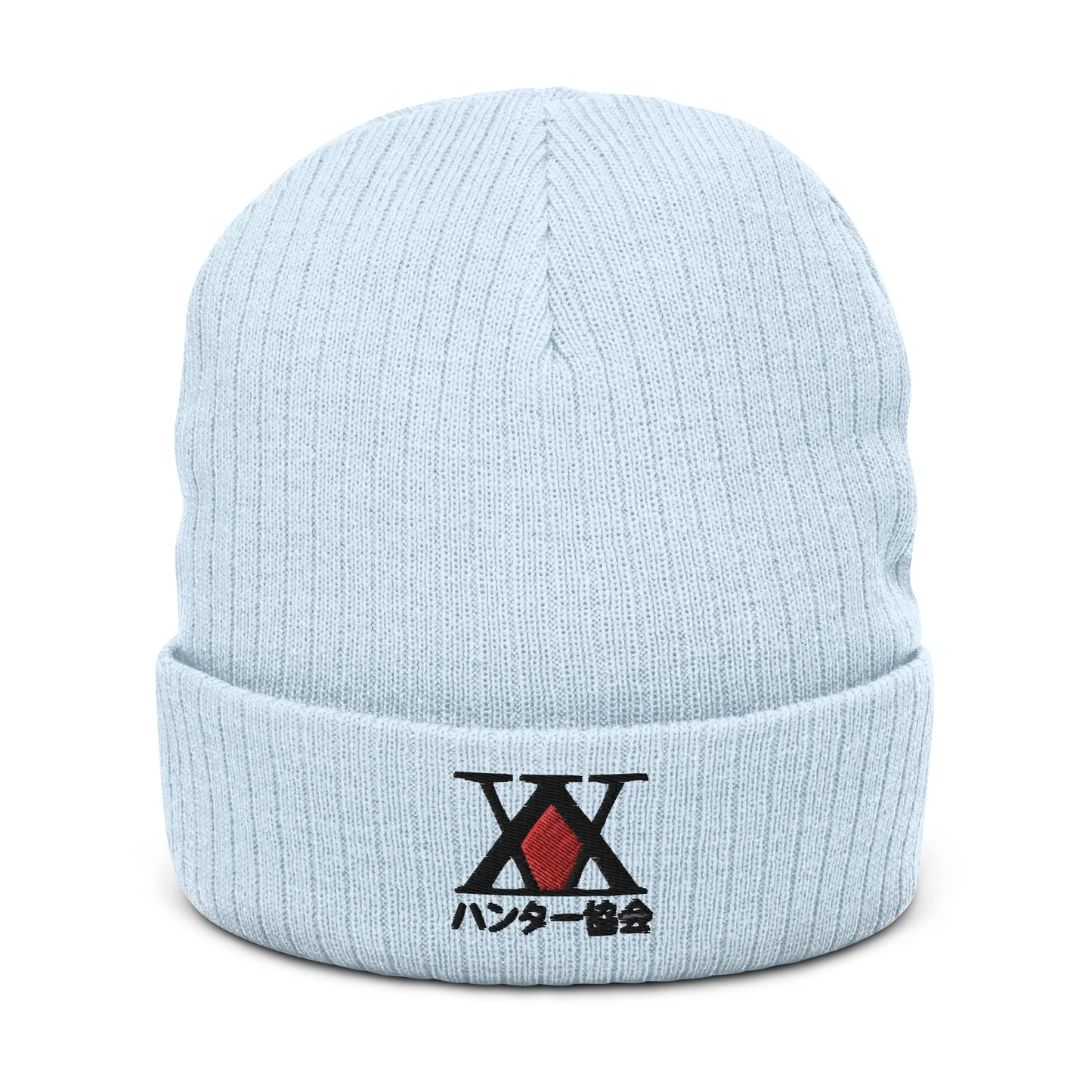 x Hunters Embroidered Ribbed knit beanie Embroidery